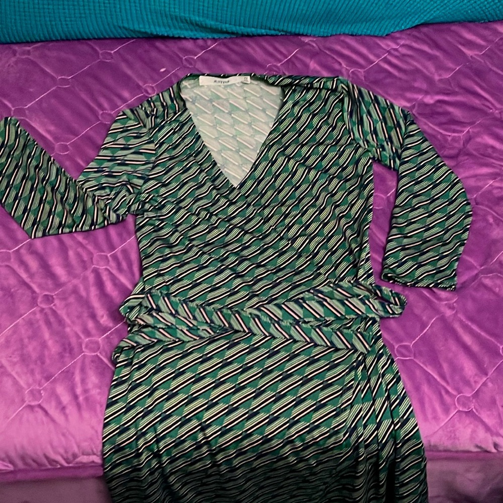 Just Fab midi wrap dress
